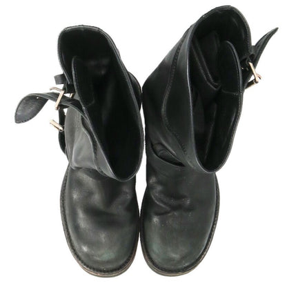 BALENCIAGA Venom Leather Long Boots Black Size EU 42
