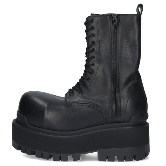 BALENCIAGA Giant Leather Boots Black Size 10.5