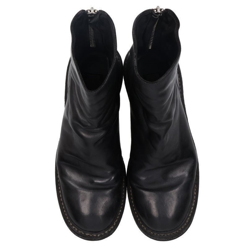 GUIDI Horse Leather Back Zip Boots Black Size 8.5