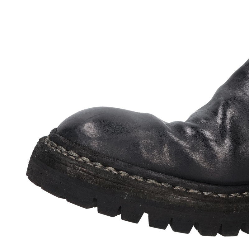 GUIDI Horse Leather Back Zip Boots Black Size 8.5