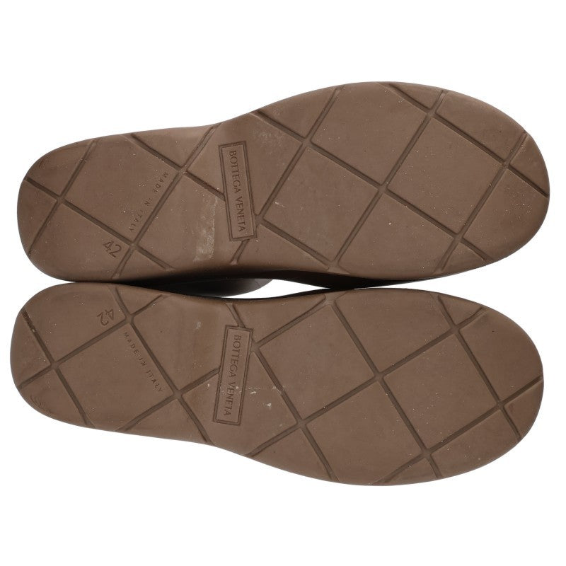 BOTTEGA VENETA Puddle Rubber Rain Boots Brown Size 8.5