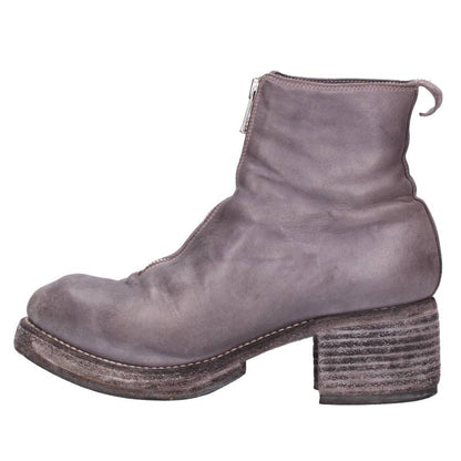 GUIDI Double Sole One Piece Front Zip Short Boots Size 6.5