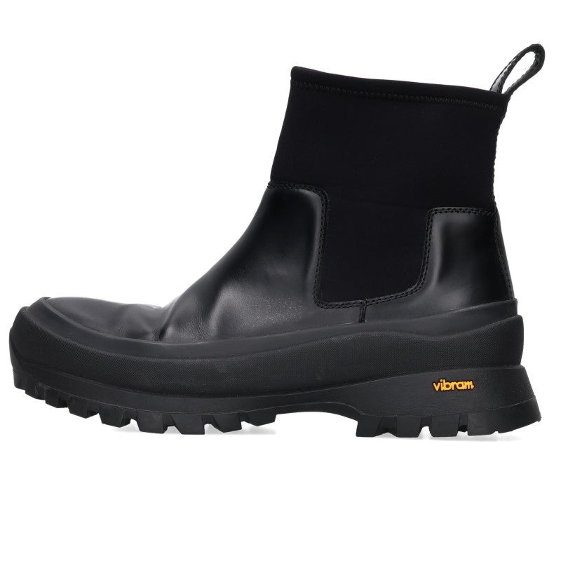 JILSANDER Vibram Sole Leather Chelsea Boots Black Size EU 42