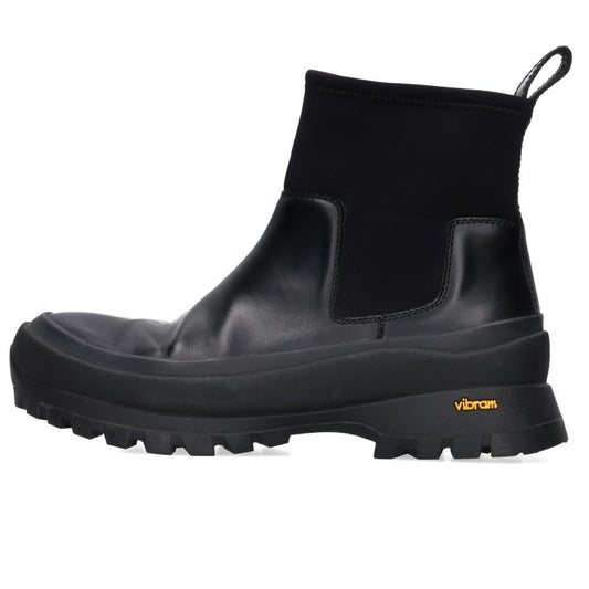 JILSANDER Vibram Sole Leather Chelsea Boots Black Size EU 42