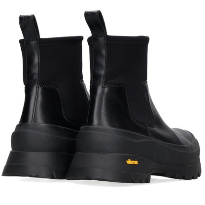 JILSANDER Vibram Sole Leather Chelsea Boots Black Size EU 42