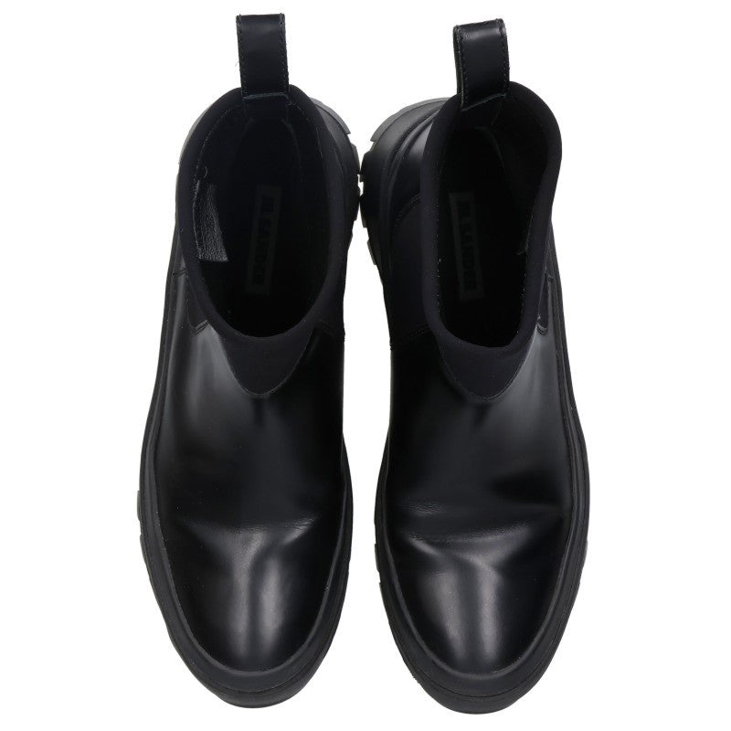 JILSANDER Vibram Sole Leather Chelsea Boots Black Size EU 42