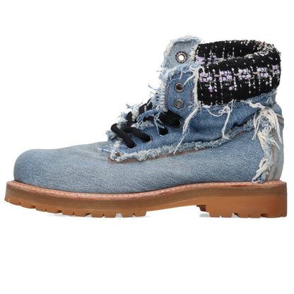 PLAY HARDER Denim Short Boots Indigo Size EU 45