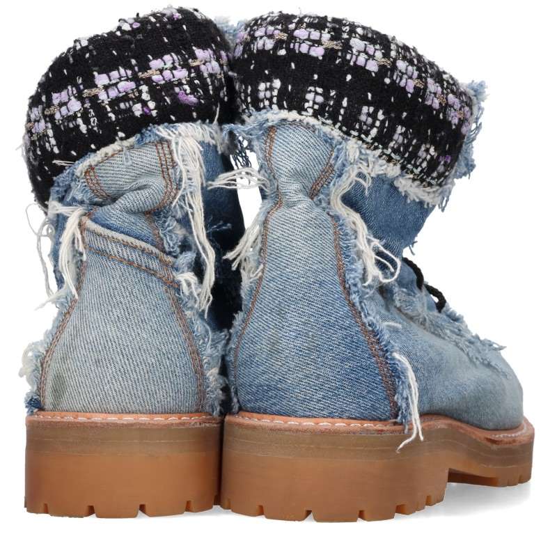 PLAY HARDER Denim Short Boots Indigo Size EU 45