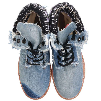 PLAY HARDER Denim Short Boots Indigo Size EU 45