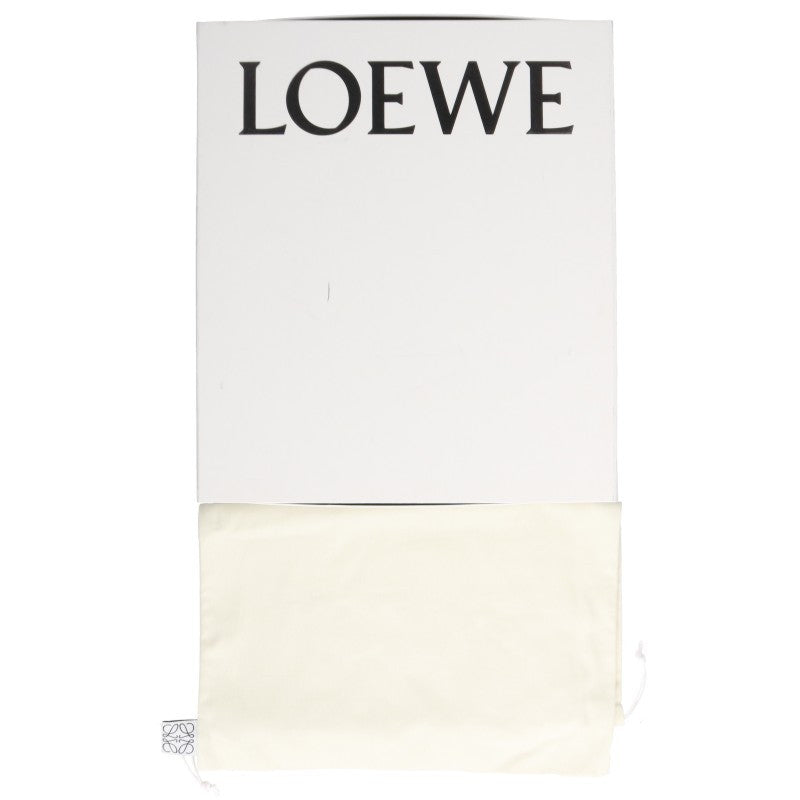 LOEWE CAMPO Calfskin Leather Biker Boots Black Size EU 41