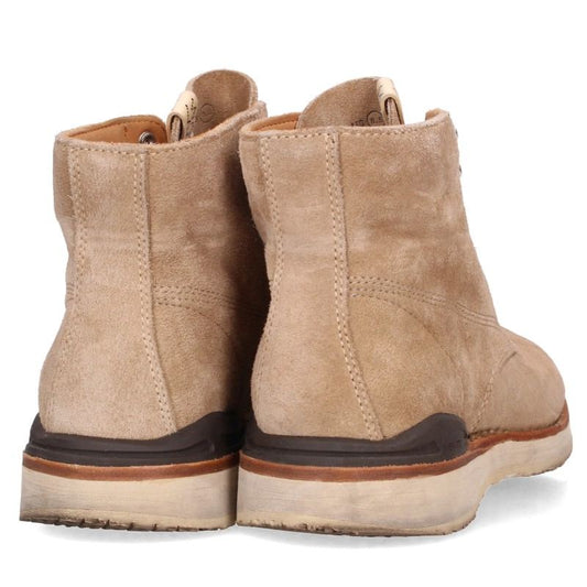 VISVIM VIRGIL FOLK Lace-up Leather Boots Beige Size 8.5