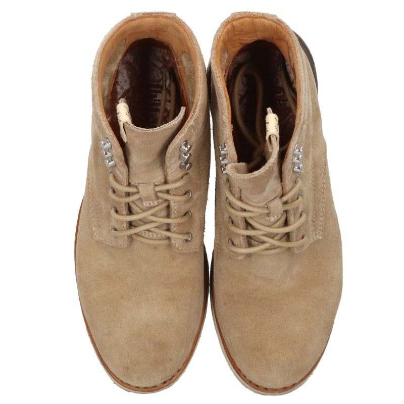 VISVIM VIRGIL FOLK Lace-up Leather Boots Beige Size 8.5
