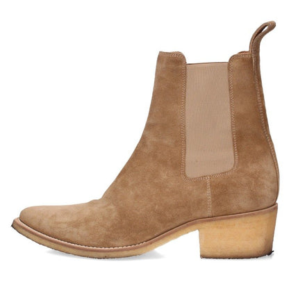 AMIRI Crepe Pointy Toe Chelsea Boots Beige Size EU 42
