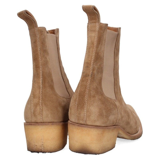 AMIRI Crepe Pointy Toe Chelsea Boots Beige Size EU 42