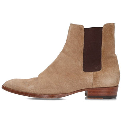 SAINT LAURENT PARIS Suede Chelsea Boots Brown Size EU 40