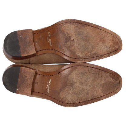 SAINT LAURENT PARIS Suede Chelsea Boots Brown Size EU 40