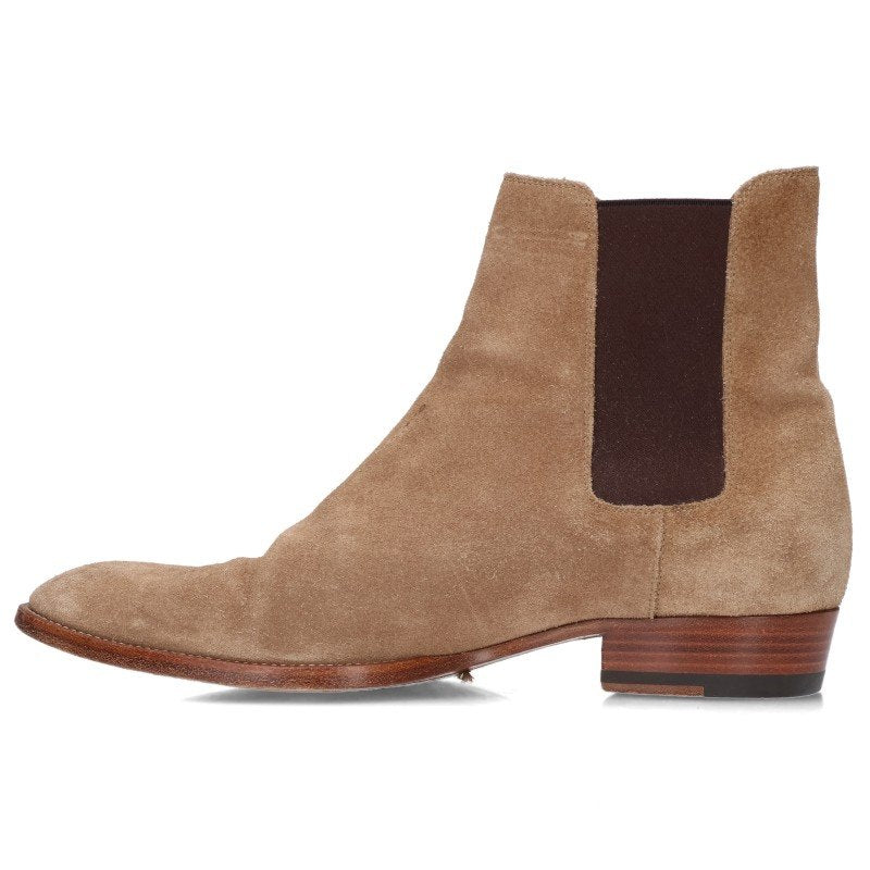 SAINT LAURENT PARIS Suede Chelsea Boots Brown Size EU 40