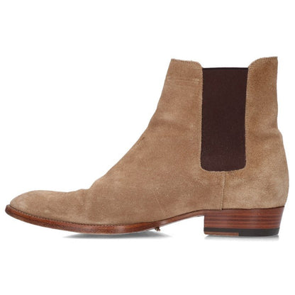 SAINT LAURENT PARIS Suede Chelsea Boots Brown Size EU 40