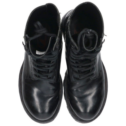 DIESEL Y02994 Leather Boots Black Size 28cm