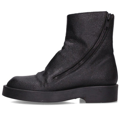 ANN DEMEULEMEESTER Slide Zip Short Boots Black Size EU 41