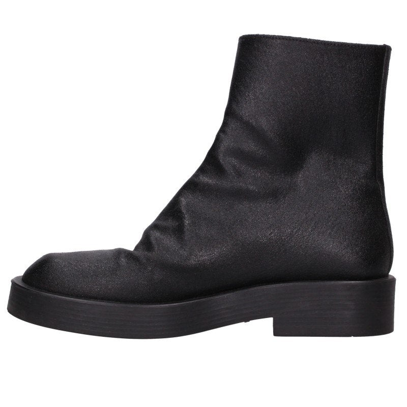 ANN DEMEULEMEESTER Slide Zip Short Boots Black Size EU 41
