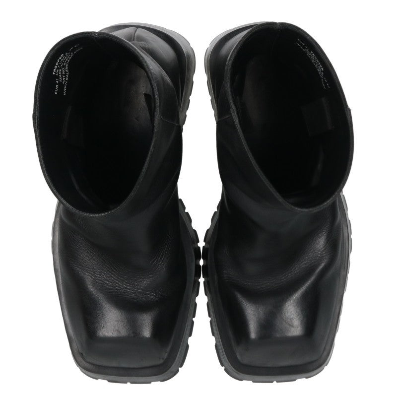 BALENCIAGA Trooper Leather High-Top Sneakers Size EU 41
