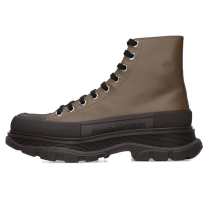 Alexander McQUEEN Rubber Sole Leather Boots Green Size EU 42