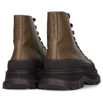 Alexander McQUEEN Rubber Sole Leather Boots Green Size EU 42
