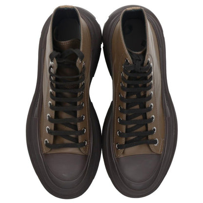 Alexander McQUEEN Rubber Sole Leather Boots Green Size EU 42
