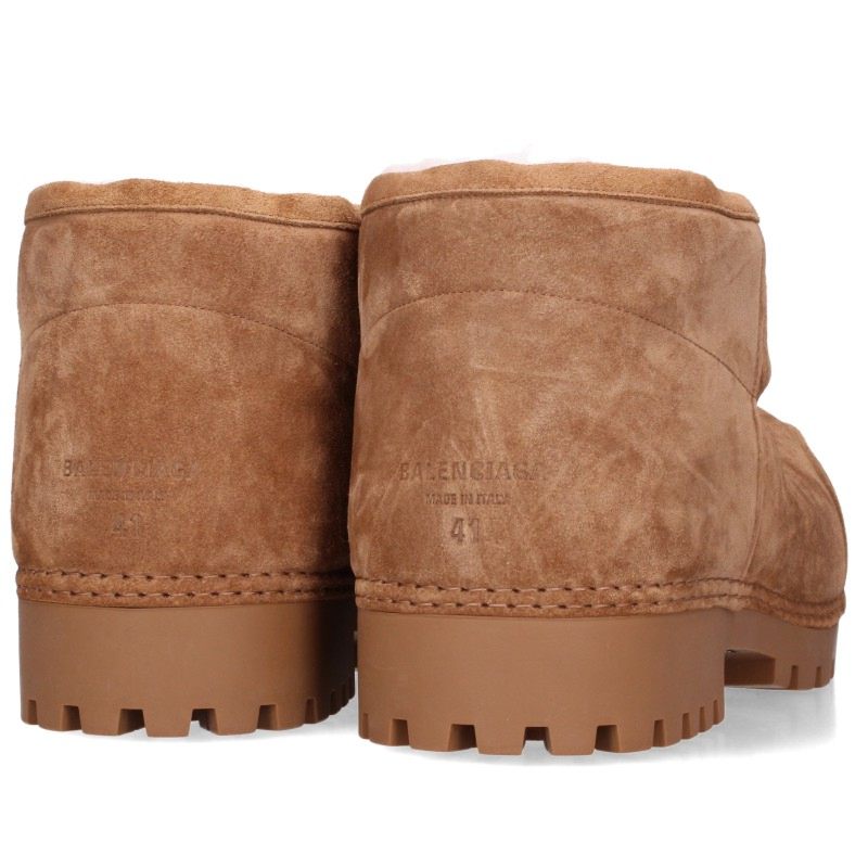 BALENCIAGA ALASKA Fur Boots Brown Size EU 41