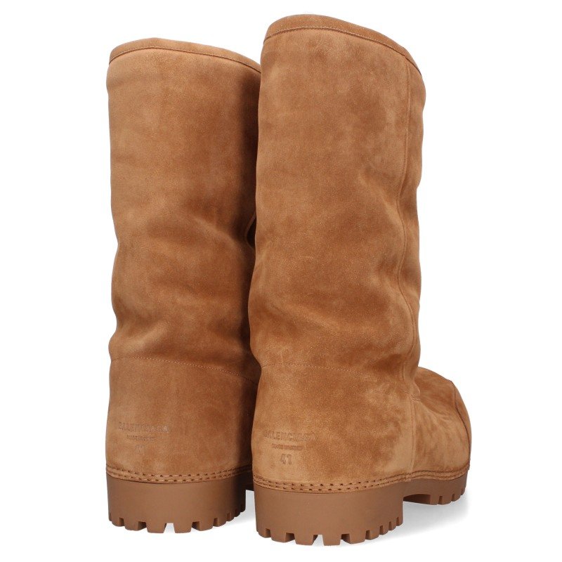 BALENCIAGA Alaska Fur High Boots Brown Size EU 41