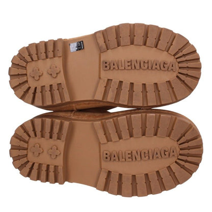 BALENCIAGA Alaska Fur High Boots Brown Size EU 41