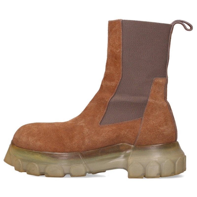 Rick Owens LMR Beatle Bozo Tractor Boots Brown Size EU 42