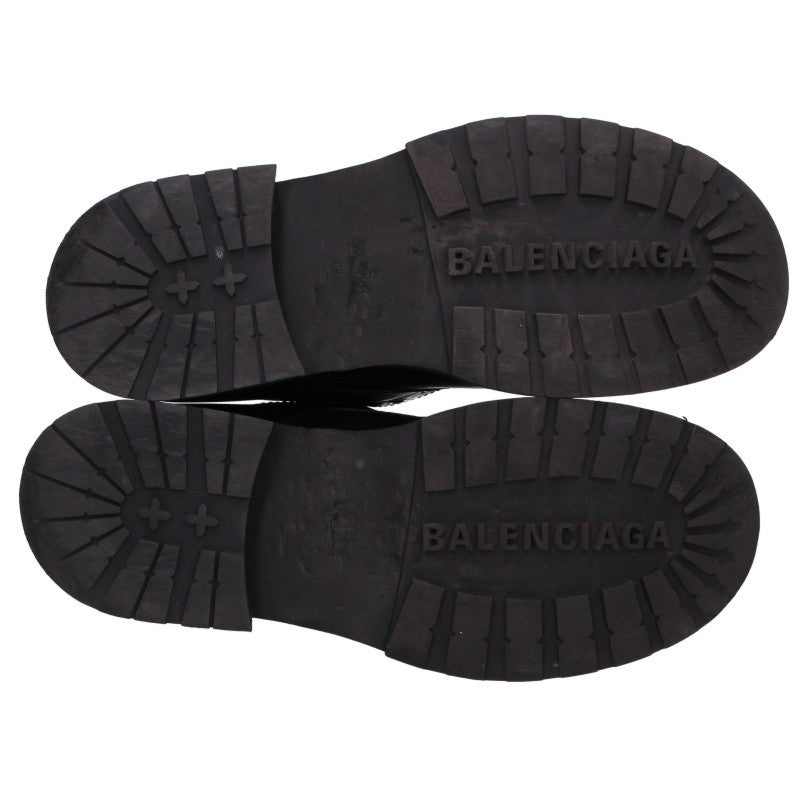 BALENCIAGA Track Derby Leather Boots Black Size EU 42