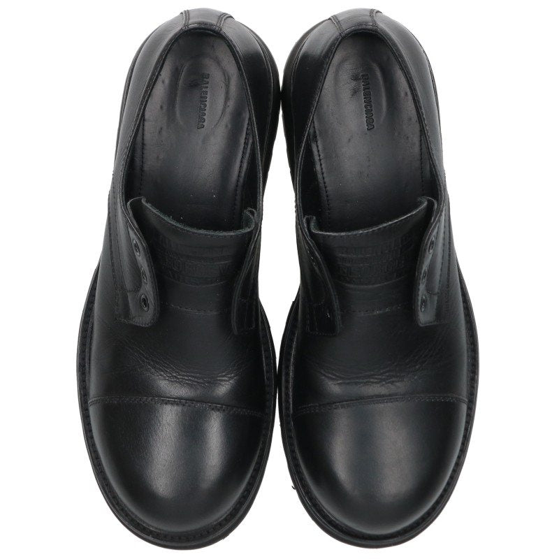 BALENCIAGA Track Derby Leather Boots Black Size EU 42