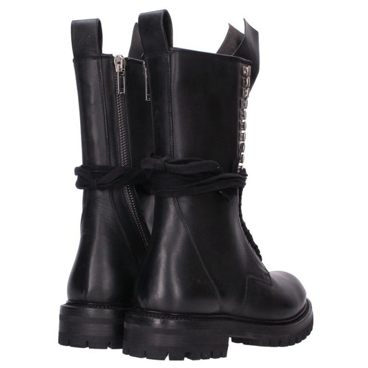 Rick Owens RACEUP ARMY Lace-Up Army Boots Black Size EU 39