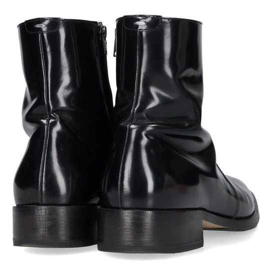 Maison Margiela Side Zip Leather Boots Black Size EU 42