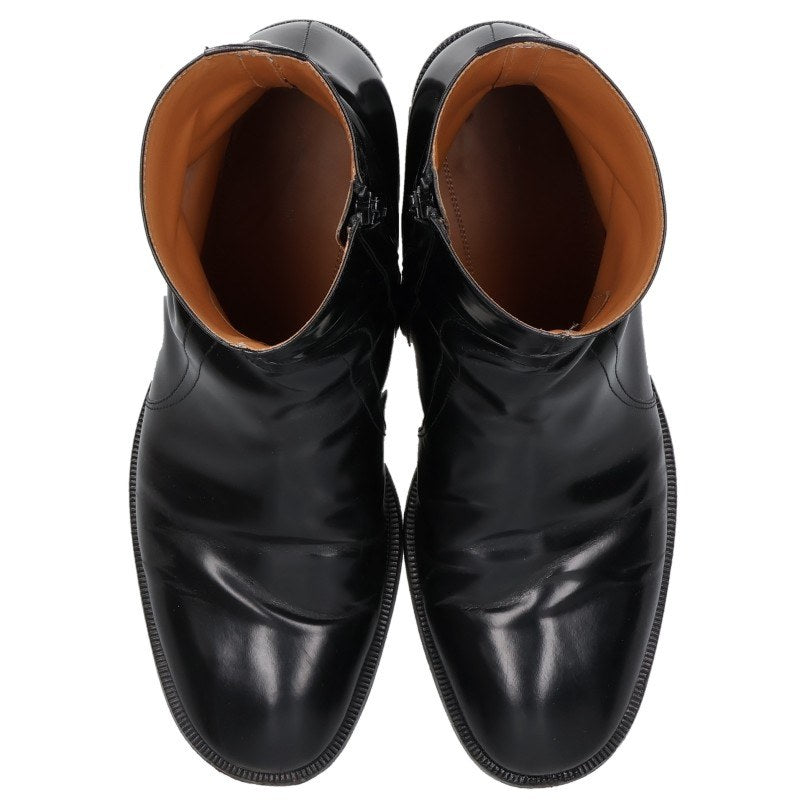 Maison Margiela Side Zip Leather Boots Black Size EU 42