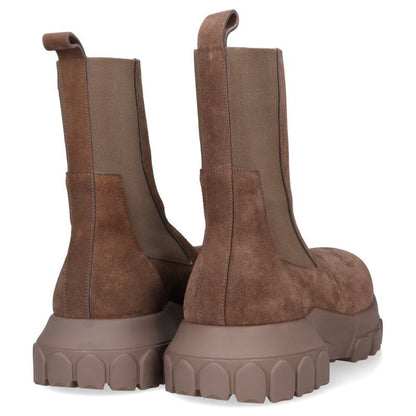 Rick Owens CC Suede Chelsea Boots Brown Size EU 43