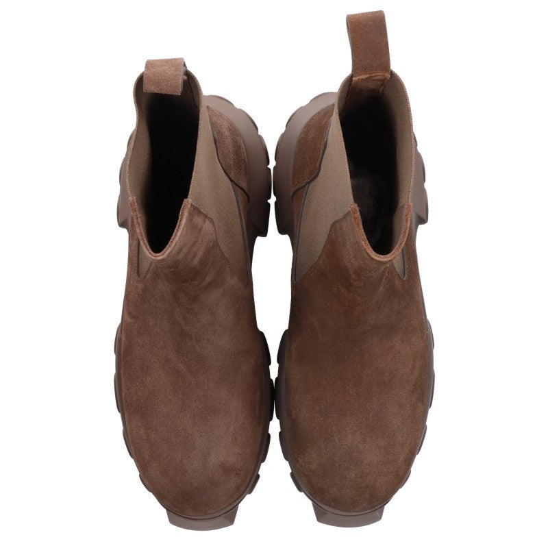Rick Owens CC Suede Chelsea Boots Brown Size EU 43