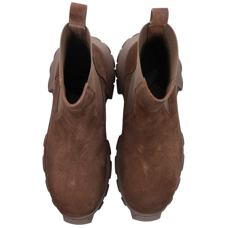 Rick Owens CC Suede Chelsea Boots Brown Size EU 44