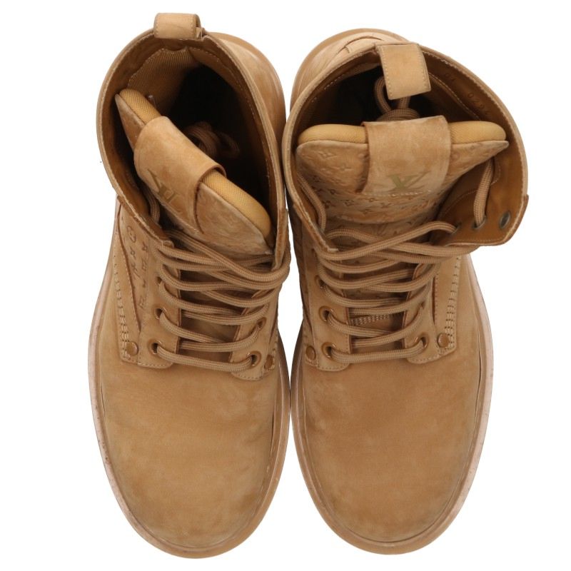 LOUISVUITTON LV Ranger Monogram Ankle Boots Beige Size 9