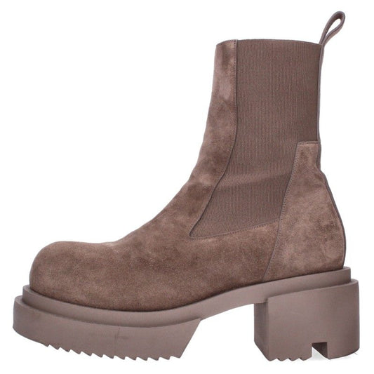 Rick Owens Beatle Bogun Suede Chelsea Boots Grey Size EU 43