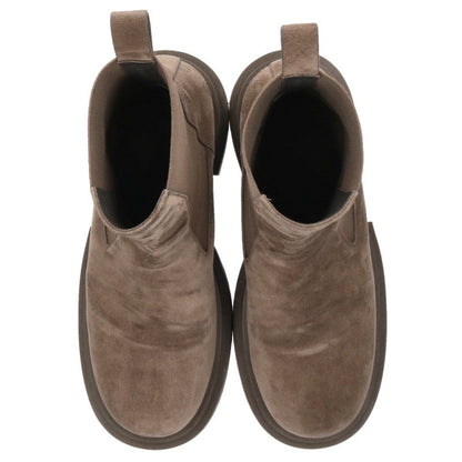 Rick Owens Beatle Bogun Suede Chelsea Boots Grey Size EU 43