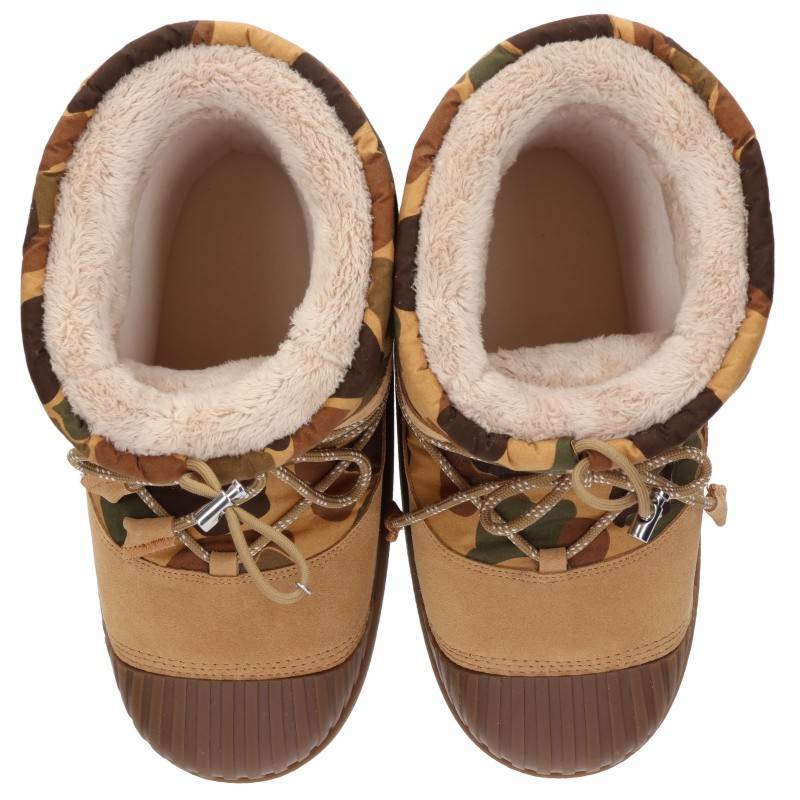 MONCLER MONN Camo Snow Boots Brown Size 43/44