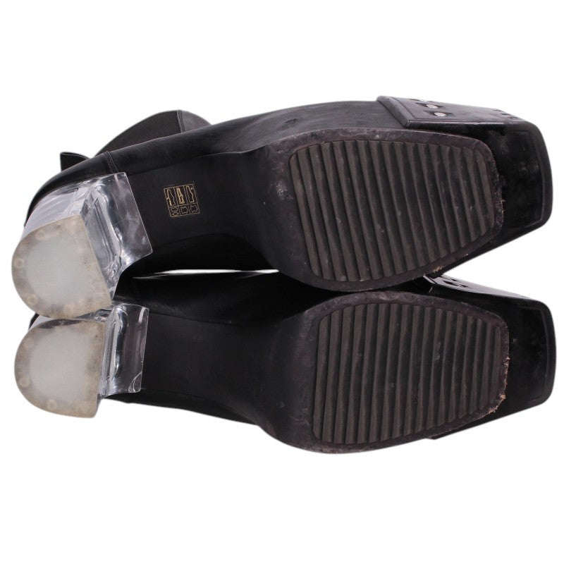 Rick Owens GRILLED KISS Black/Clear Boots Size EU 42