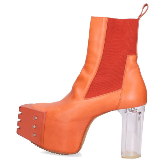 Rick Owens KISS BOOTS Leather Orange Size EU 42