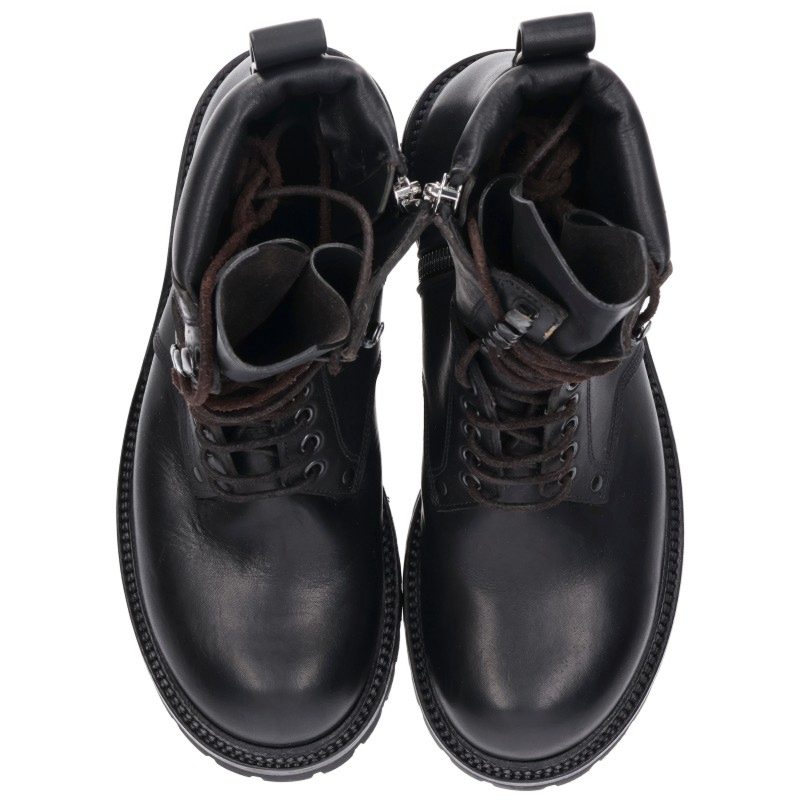 Rick Owens RU02E1869 ARMY LOW Waxed Boots Black Size EU 41