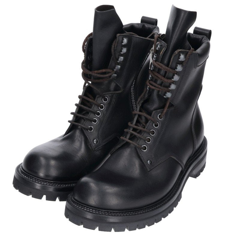 Rick Owens RU02E1869 ARMY LOW Waxed Boots Black Size EU 41