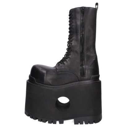 BALENCIAGA Giant High Leather Boots Black Size EU 42